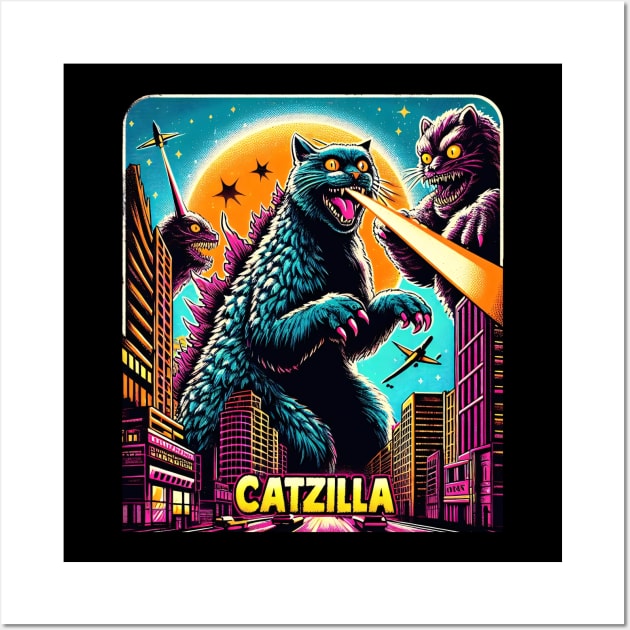 Catzilla Wall Art by ANSAN